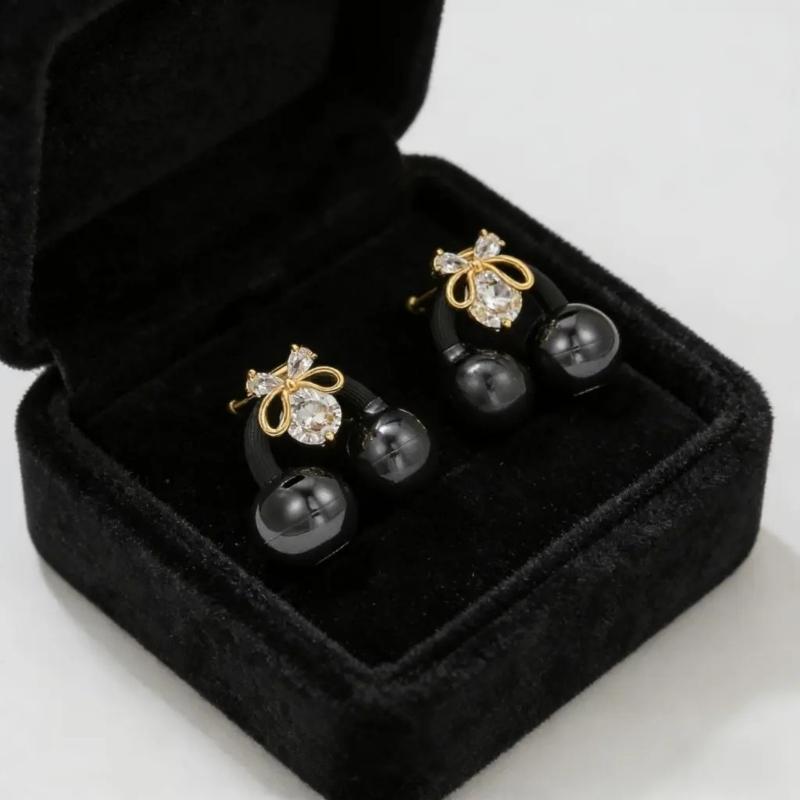 Elegant Alloy Earphone Charm For Freeclip 1 2 Earbud Ear Clip With Sparkling Zirconia Stone Accent Securely Fit