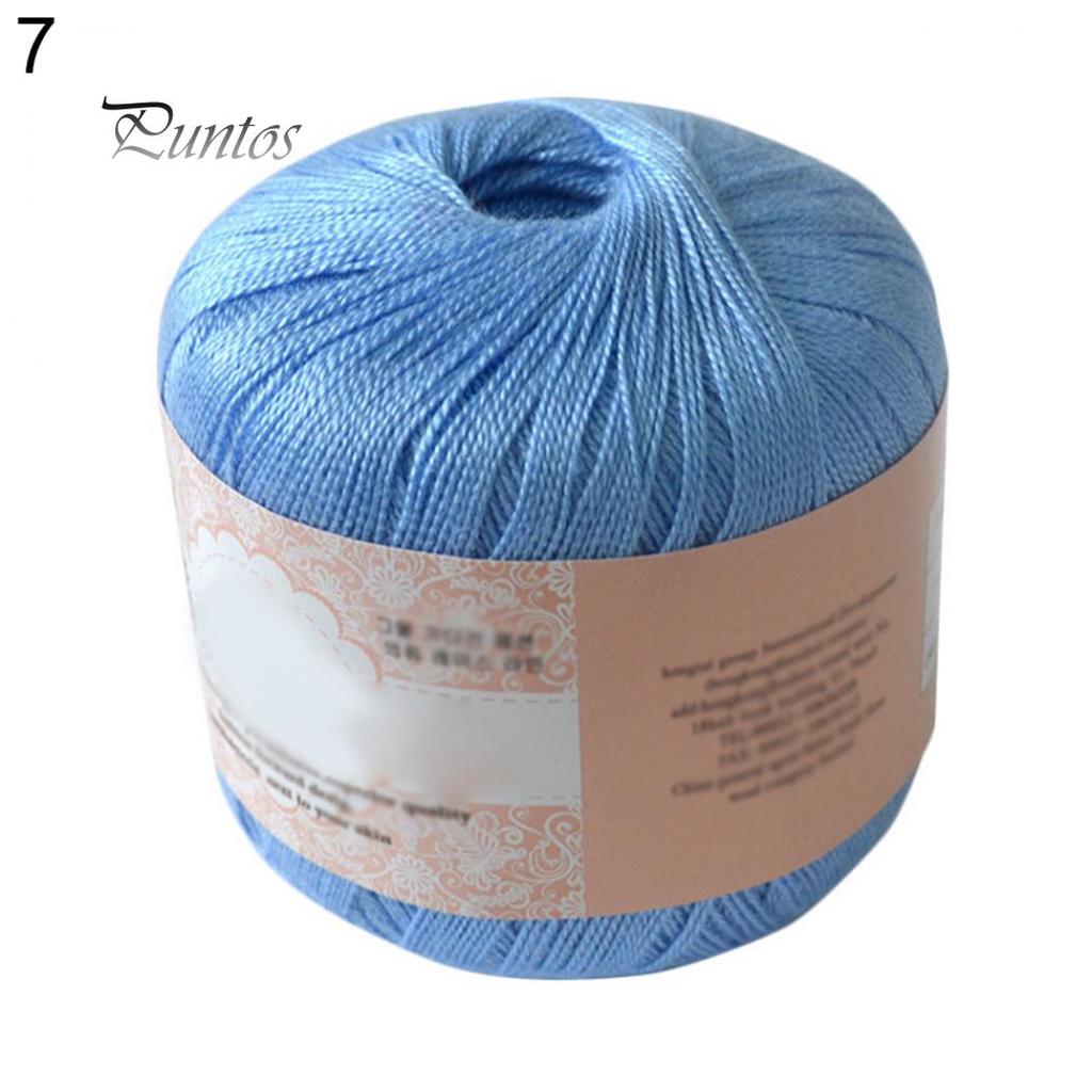 Mercerized Cotton Cord Thread Yarn for Embroidery Crochet Knitting Lace Jewelry
