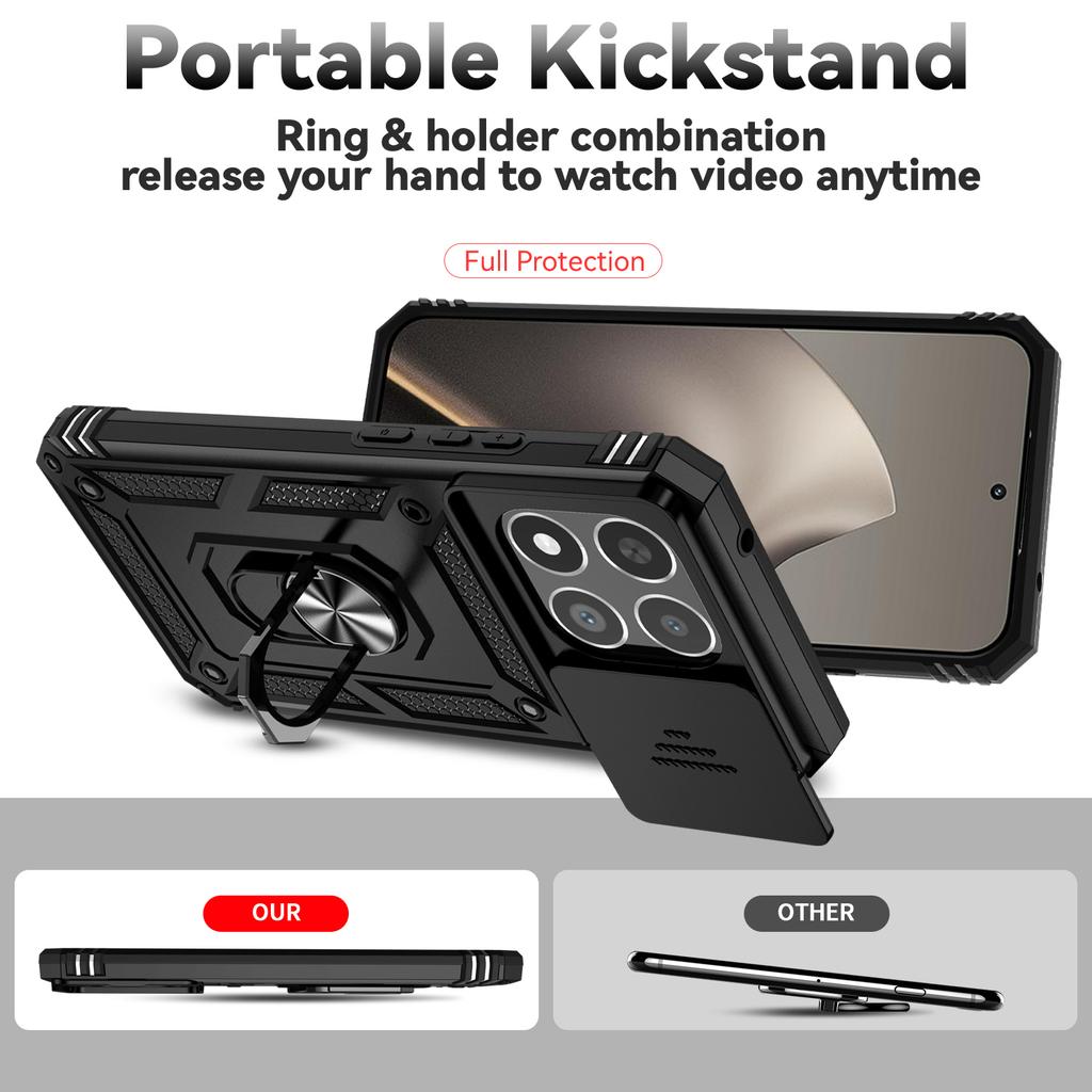 Case for Xiaomi 15T Pro Mi15t Mi14t 14T 13T 12T XIAOMI15T Anti-Shock Accessories Metal Ring Holder Armor Cases
