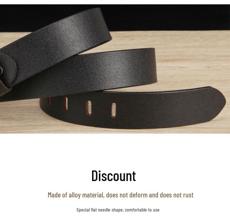 Men's PU Vintage Pin Buckle Leather Belt - Casual & Business Versatile Accessory for Jeans