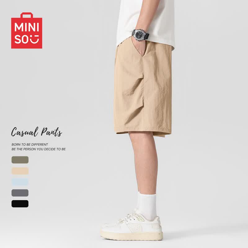 MINISO Men s Summer Cool-Touch Versatile Mid-Length Shorts XL хаки