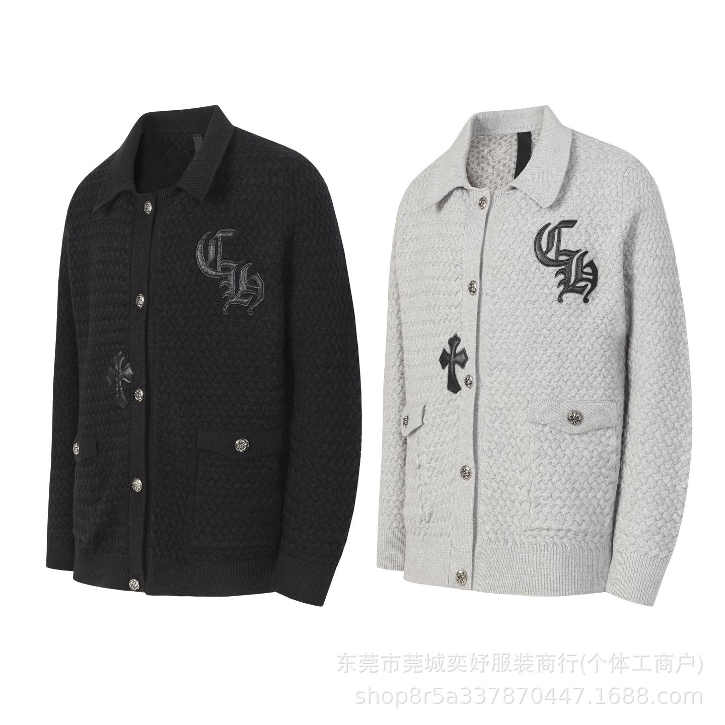 Модный вязаный кардиган для осени/зимы с вышивкой на санскрите, трансграничный Large