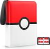 Card Binder 4 Pocket, Trading Card Holder Fits 400 Cards With 50 Removable Sleeves, Portable Collection Card Ablum, Game Card Case book With Zipper