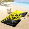 Borussia Dortmund Print Beach Towel, Large Soft Quick Dry Towel for Beach Camping Swimming