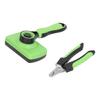 Pet Grooming Brush Nail Clippers Kit Pet Self Cleaning Brush and Nail Clippers Set for Dogs Cats