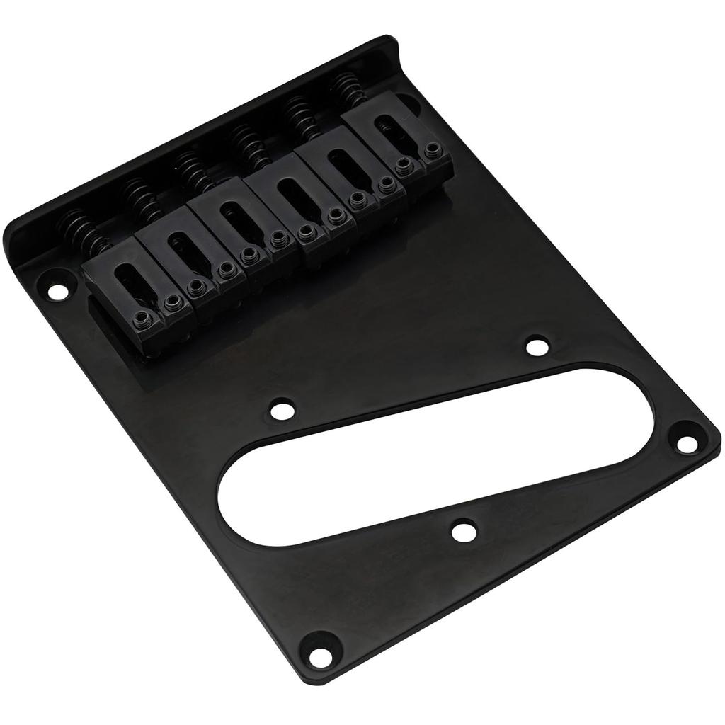 Musiclily Pro 10.8mm Telecaster Bridge with 6-Way Saddles for TL Electric Guitars, Black