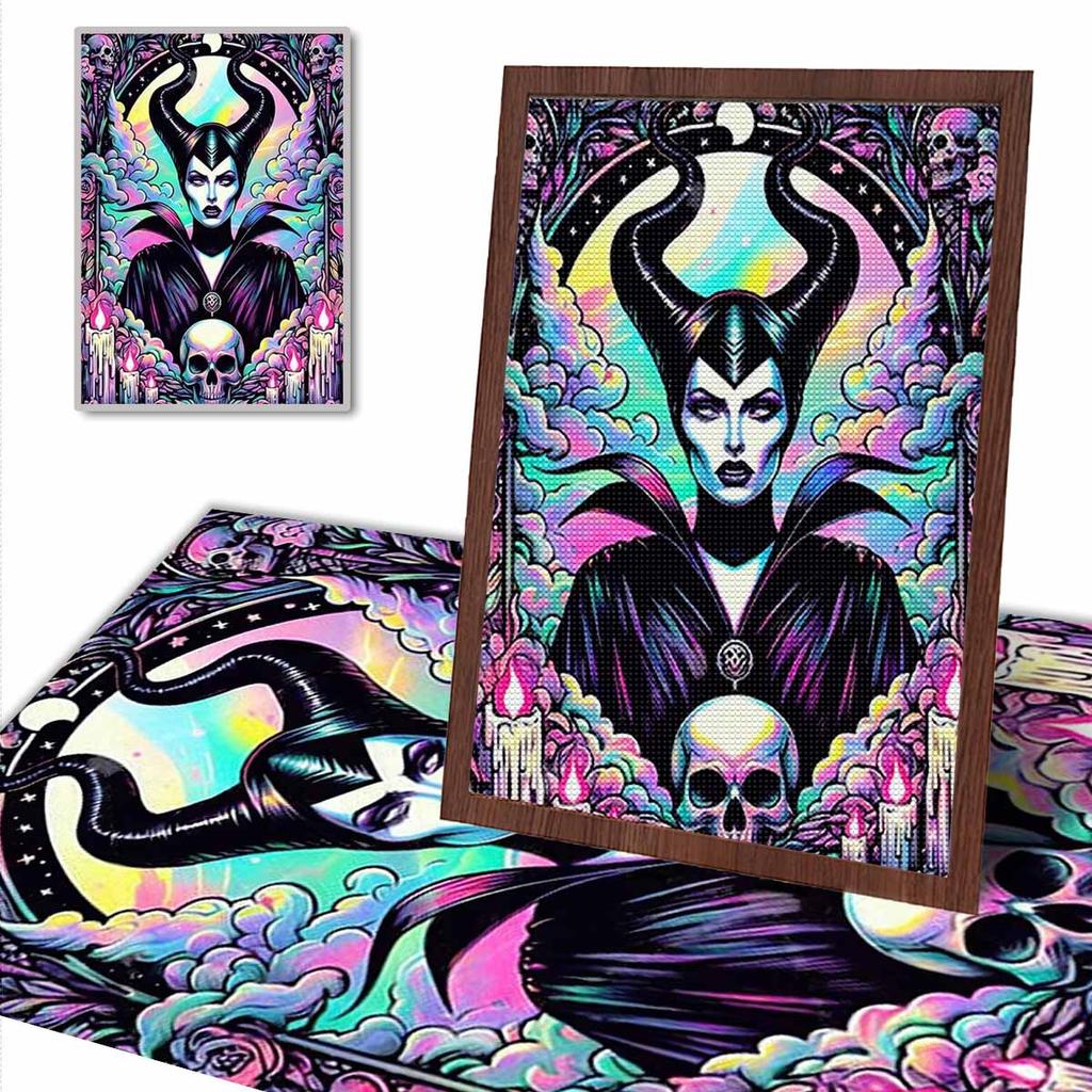 Full Round Diamond Painting Evil Witch Princess Art Rhinestone Picture Mosaic DIY 5D Cross Stitch Embroidery Home Decoration