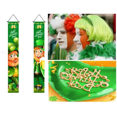 1 Pair Of St. Patrick's Day Decorations Hang Sign Banners For St. Patrick's Day Decorations