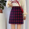Fashion Women Plaid Printed Skirt Strap Elastic Ladies Slim Short Skirts