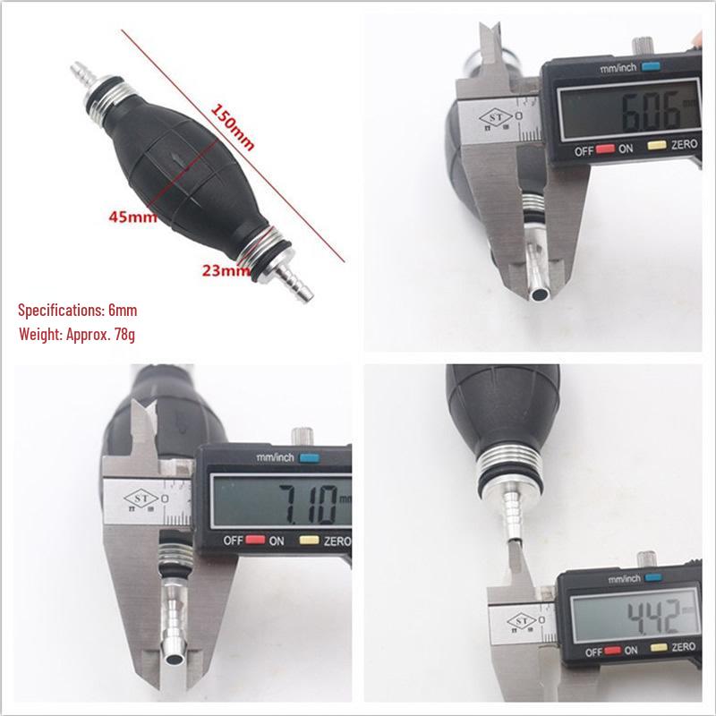 Cross-Border Automotive and Marine Hand Pump - Aluminum Alloy One-Way Valve, Hand-Operated Oil and Water Suction - Available in 6/8/10/12 Sizes.