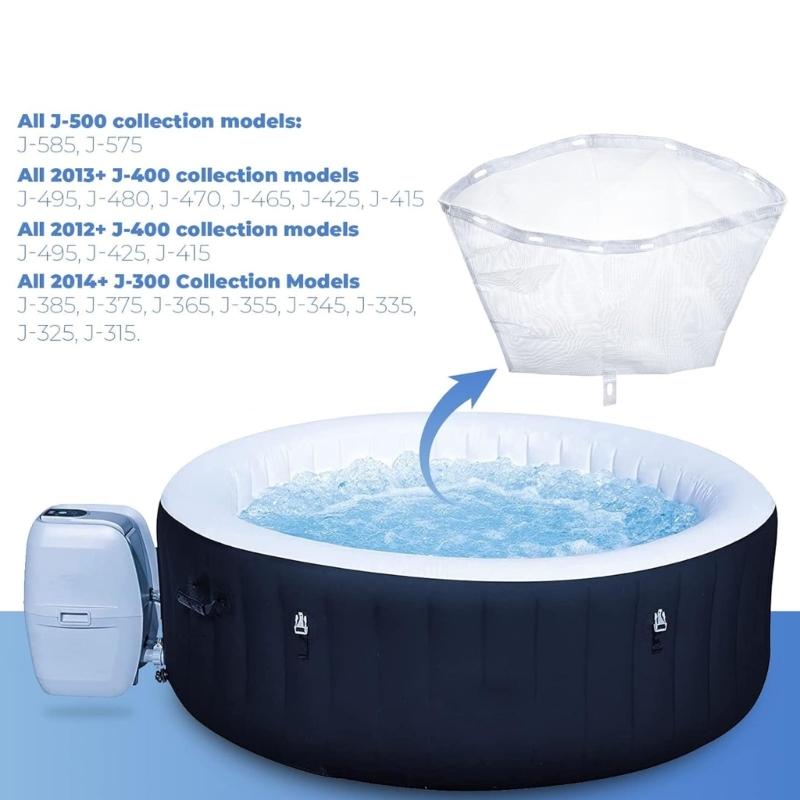 Oversized Bathtub Filter Net Replacement Mesh Bag Suitable for Multiple Models Quick Releasing Design Easy Cleaning