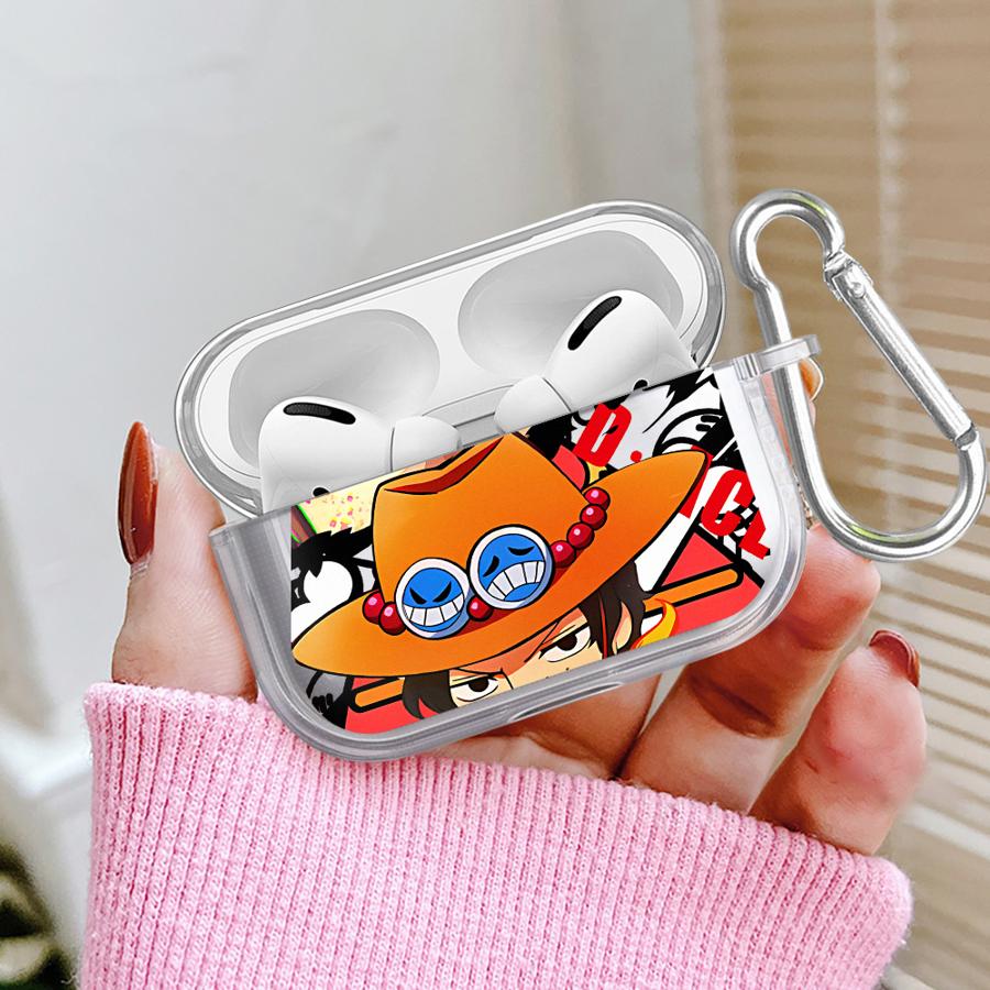 OneS P-ieceS LuffyS Case For Airpods Pro3 3 2 Pro2 4 1 Pro Clear Earphone Cases Cover