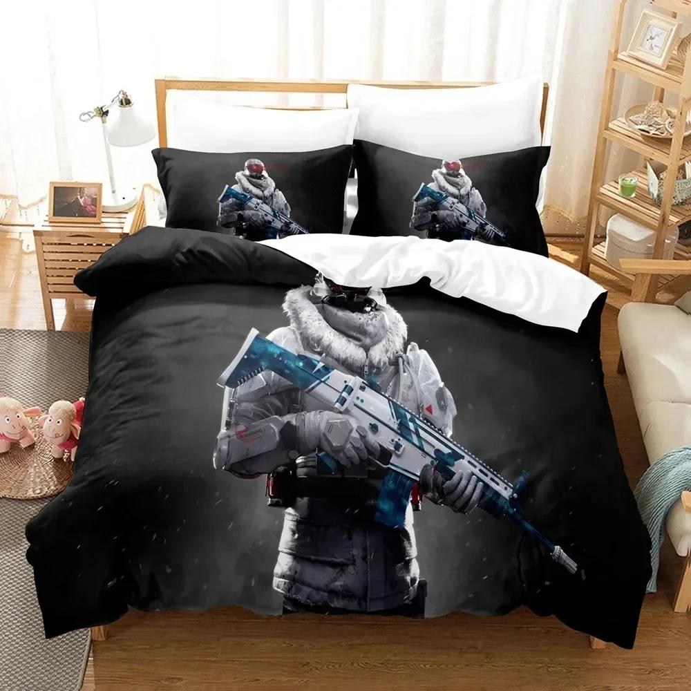 3D Print Free Fire Game Battlegrounds Bedding Set Bedroom Soft Modern Bedspreads Comefortable Duvet Cover Quilt Cover Pillowcase