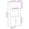 Bookshelf Vintage Wood Look 60 x 24 x 120 cm Engineered Wood