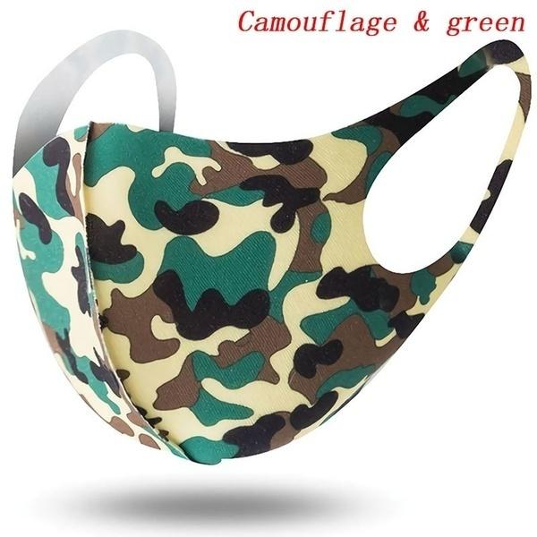 5 Farben Camouflage Atmungsaktive Staubdichte Gesichtsmaske Anti-Staub Smog Pm2.5 Schutz Gesichtsmasken für Kinder Frauen Männer