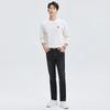SEPTWOLVES Men's Winter Warm Fleece-Lined Straight-Leg Jeans