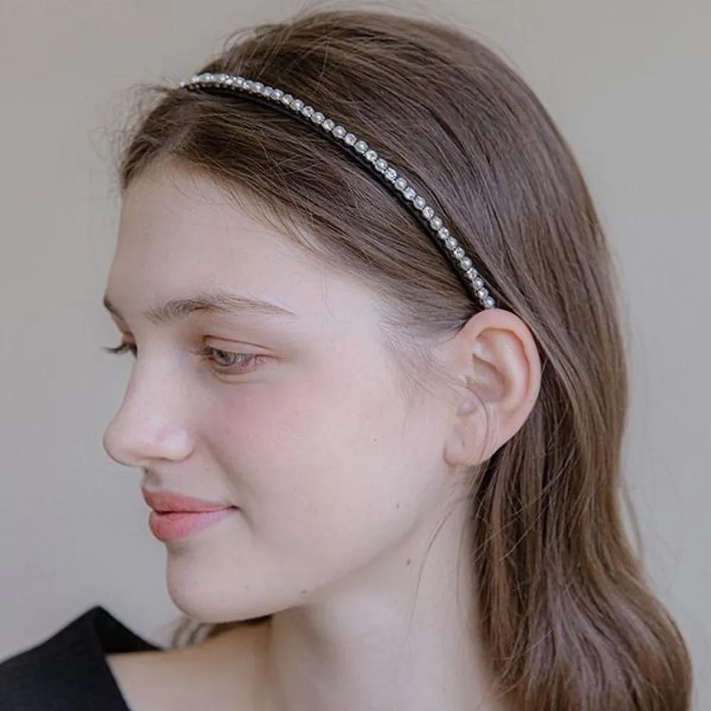 Mermaid Crystal Pearl Hairband LFHB0742 Gold