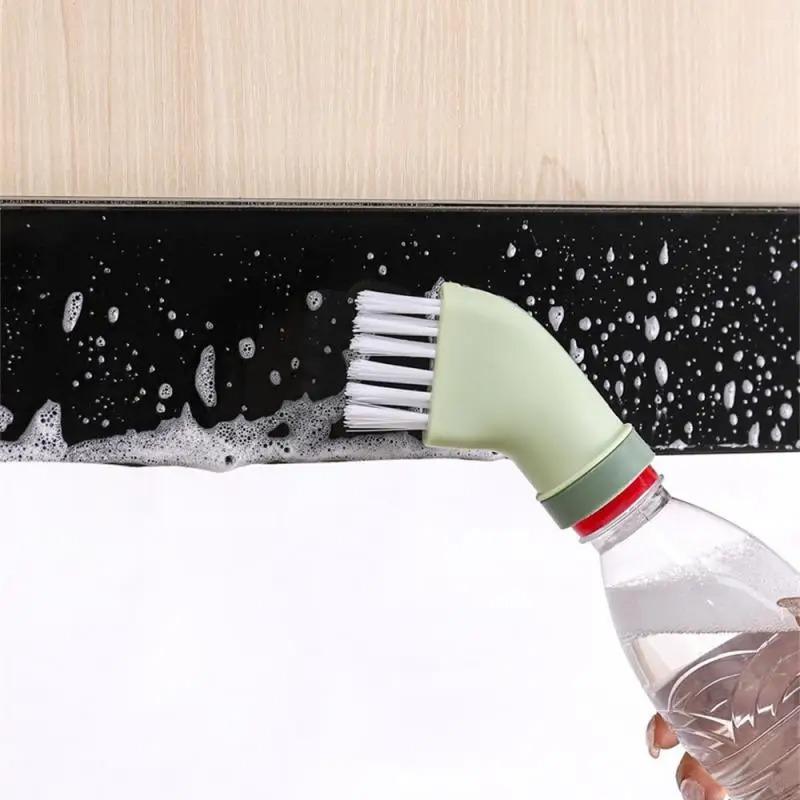 Creative Multi-purpose Cleaning Brush Can Be Connected Mineral Water Bottle Dry Wet Dual-use Cleaning Brush Household Gap Brush