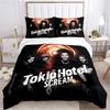Tokio Hotel Drukowanie 3D Rock Bplus Al Sezon Miękka Poszewka na Kołdrę Zestawy Pościeli Miękka Wygodna Poszewka na Kołdrę I Poszewki na Poduszki Pojedyncza Podwójna Queen King