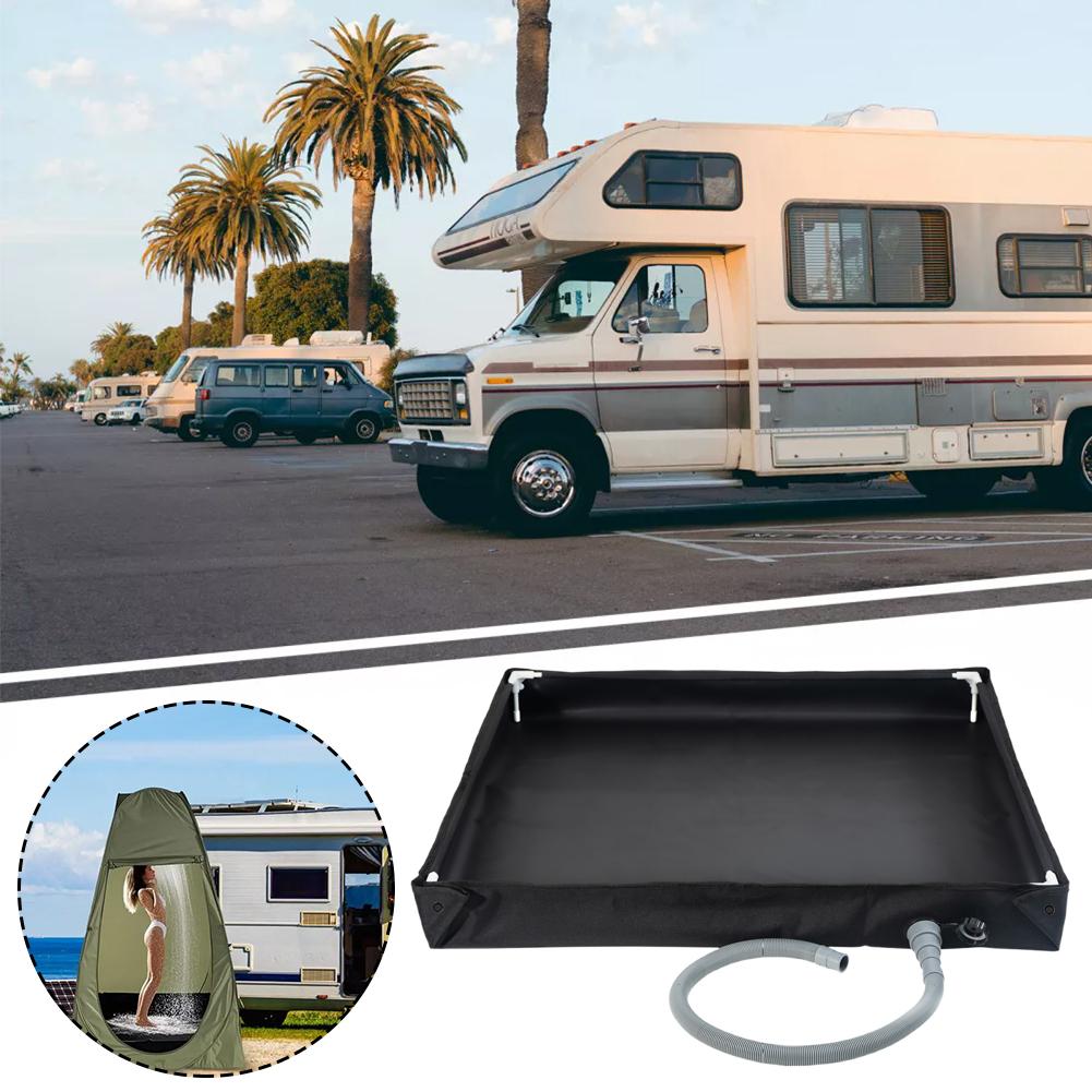 1Pc Folding Camping Shower Tent Floor Base Outdoor Tent Shower Tray Portable Shower Pan RV Shower Basin Base For Camping Tr N1N2