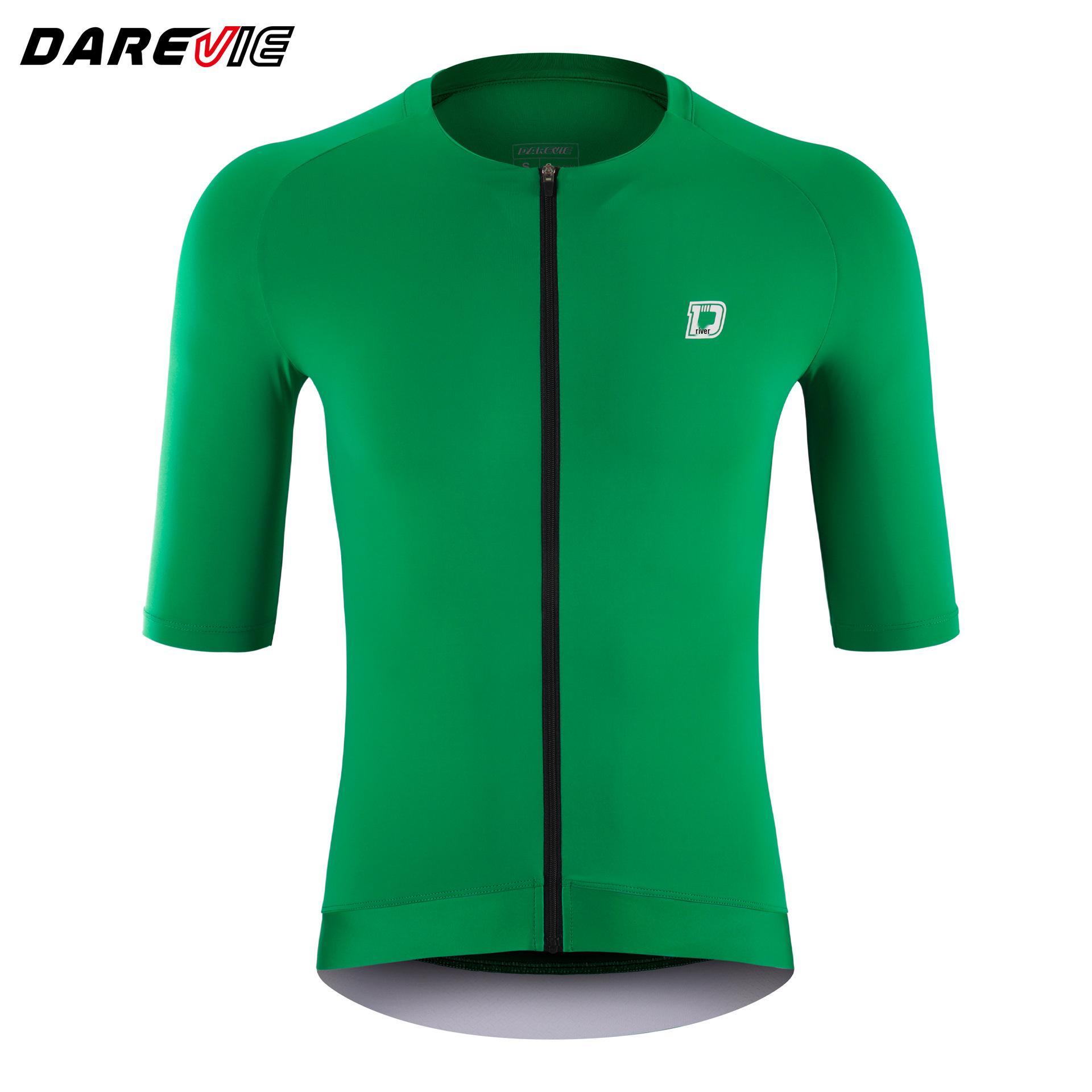 Darevie Summer Cool Cycling Jersey - Quick Dry Short Sleeve Road Bike Top XXL (EU) зелёный