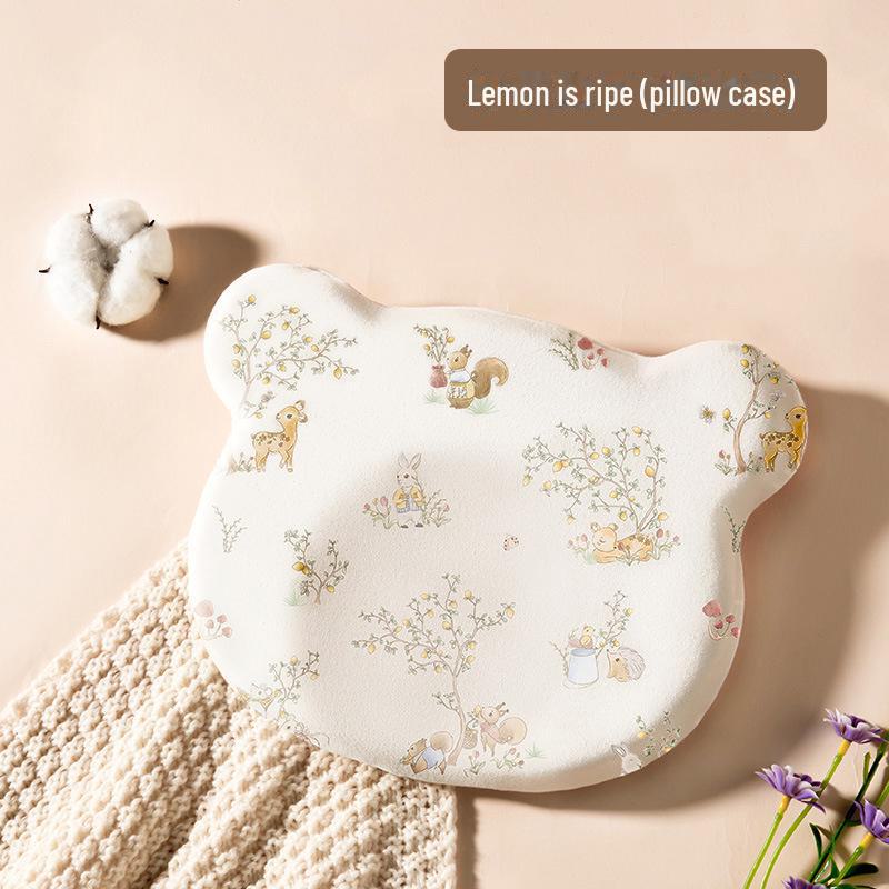 "Baby Memory Foam Pillow: Washable Silicone, 0-1 Years, Round Head Support"