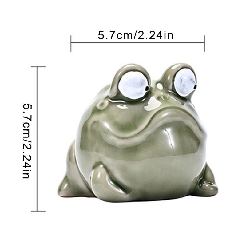 Large Eye Frogs Incenses Holder Ceramics Animal Miniature Statue Incenses Burners for Living Room or Bedroom