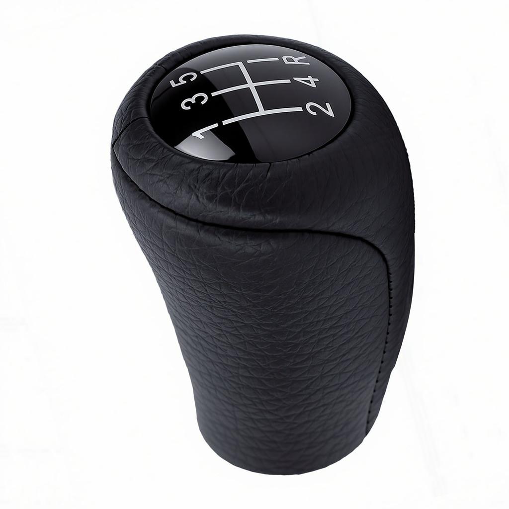 Leather Shifter Lever Arm Headball 5 Speed Gear Shift Knob Replacement for Mazda 3 BK BL 5 CR CW