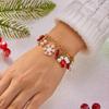 Creative Christmas Metal Chain Bracelet for Women Christmas Tree Snowflake Santa Claus Bell Bracelet Xmas Holiday Party Jewelry