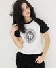 AWESOME STUDIO Circle Symbol Raglan Short Sleeve T-Shirt White