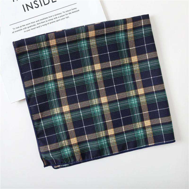 50x50 Square Scarf Hair Tie Band For Business Party Women Elegant Small Vintage Skinny Retro Head Neck Silk Satin Scarf Present