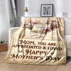 Mother's Day Greeting Card Blanket Suitable for Sofas,travel, Living Rooms Also a Good Gift for Friends and Family Suitable for All Seasons.