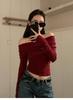 Women's One-Shoulder Slim Fit Long Sleeve T-Shirt - Sexy Cold-Weather Base Layer Top