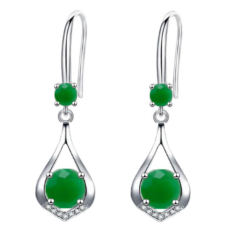Ohrringe Damen Eingelegter Diamant Kostbare Ohrringe Lang Hochwertiges Temperament Ohrhaken EG-39