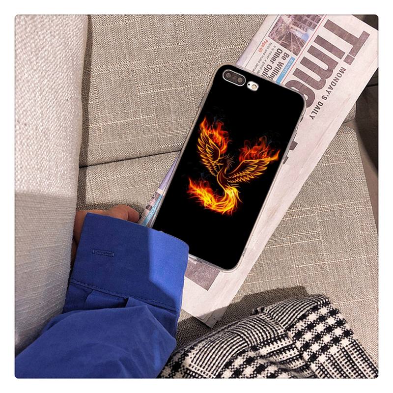 Cool Animal Phoenix Flamingo Phone Case for iphone 13 X XS MAX 6 6s 7 7plus 8 8Plus 5 5S se 2020 XR 12 11 pro max Fundas Capa