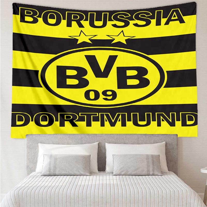 Borussia Dortmund Print Tapestry, Backdrop, Easy Setup, Ideal for Bedroom, Office & Living Room, with Aesthetic Wall Hanging Decor.