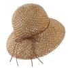 Straw UV Protection Wide Brim Sun With Actress Sun Khaki [LONTG] Hat, Hat, Women's, Hat, Hat, Handmade, Ribbon, Hat, Breathable, Cool, Stylish, Hat,