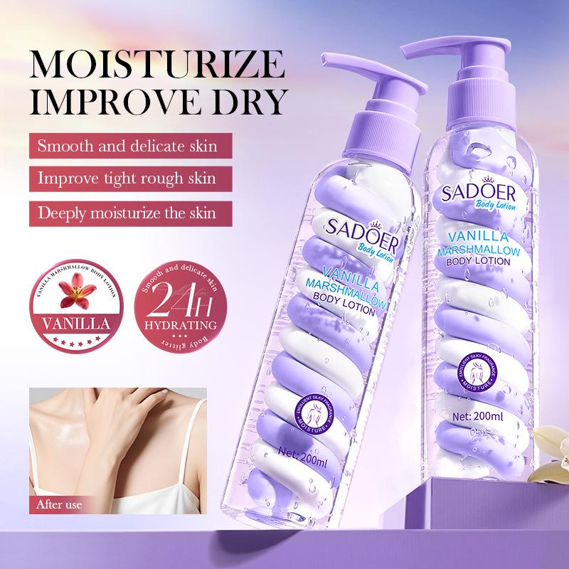 Vanilla Body Lotion 200ml Autumn and Winter Moisturizing Marshmallow Body Lotion Skin Care Products