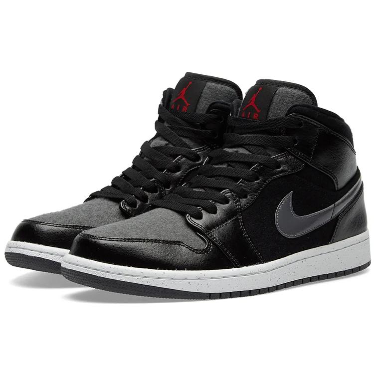Jordan 1 Mid Premium Winterized Black Grey 852542-001