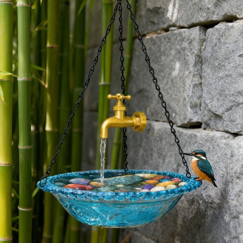 Outdoor Bird Waterer Hanging Bird Feeder with USB Power and Easy Installation for Garden Bird Enthusiasts
