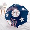 Baseball League Auto Open Close Umbrella - Portable Tri-Fold Design with 8-Bone Iron Frame, Perfect for Fans, Travelers, Daily Use, and Fest