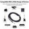 6.35mm Guitar Cable with Copper Core - Dual Straight Plug Mono Sound Cord, Waterproof Professional Instrument Cable for Stage