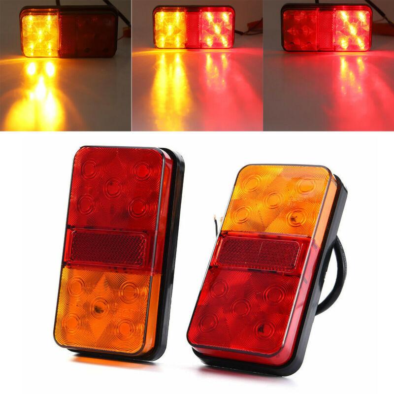 Hot Sale High Quality Tail Lights 146 X 79 X 27mm 10 LED Shockproof 146 x 79 x 27mm 2pcs Black Camper Kit LED Truck