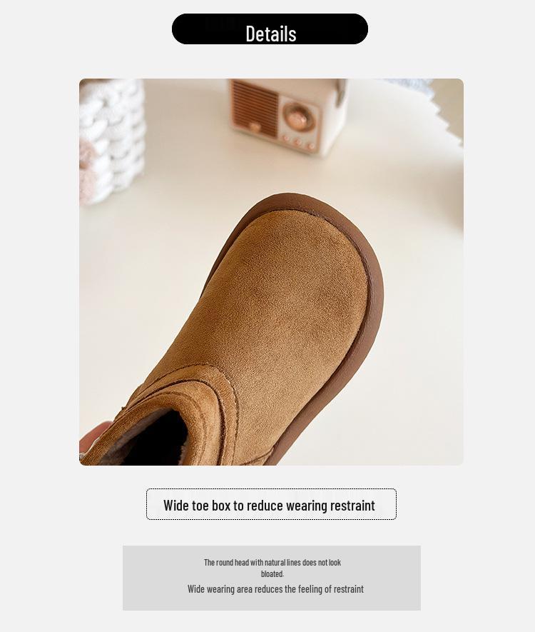 Winter 2025 Kinder Plus Samt Warme Kurze Stiefel - Modische Baumwoll Schneestiefel für Mädchen und Lässige Kurze Stiefel für Jungen