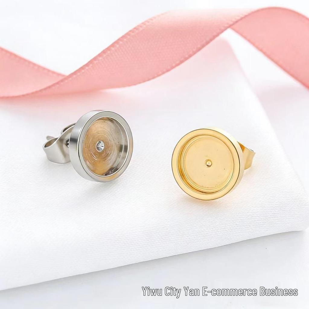 Stainless Steel Earring Post Holder for DIY Jewelry (Inner Diameters: 6/8/10/12mm)