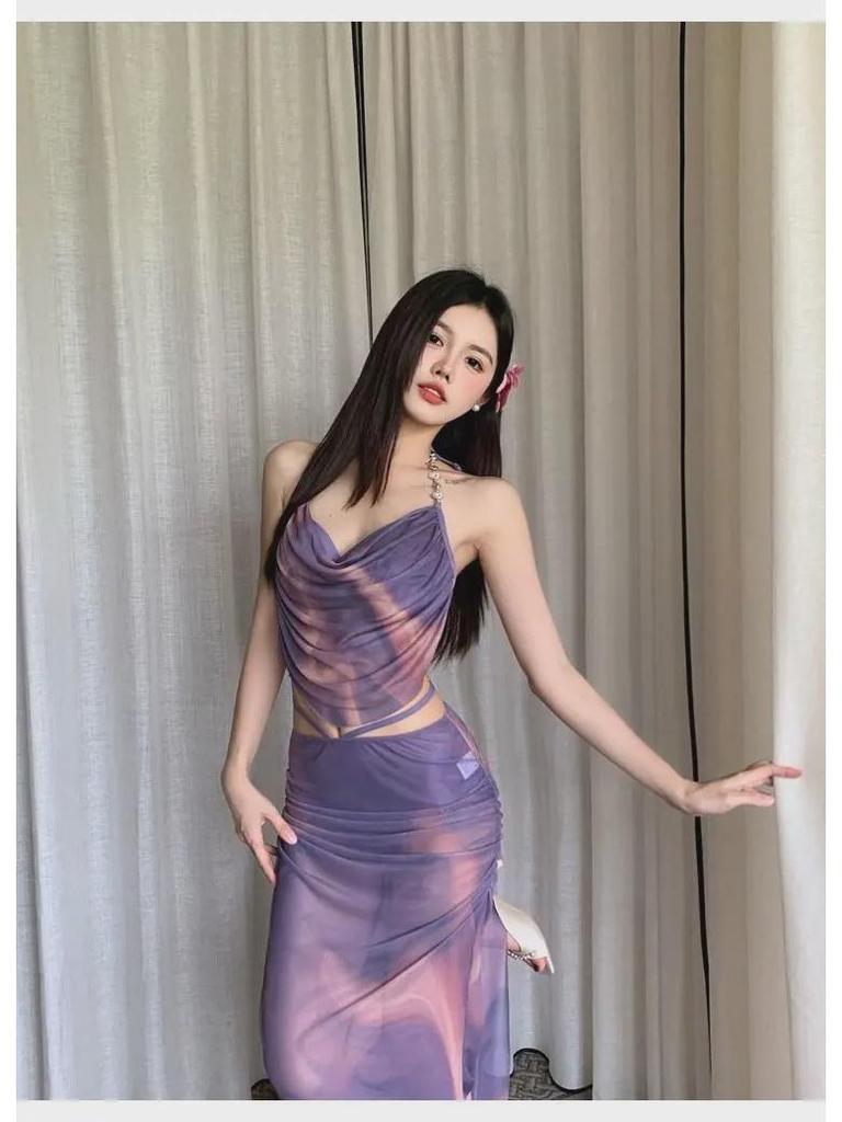 2024 Feenhaftes dreiteiliges Schlankheits-Bikini-Set - Bauchbedeckend, eleganter Hot-Spring-Badeanzug für Damen