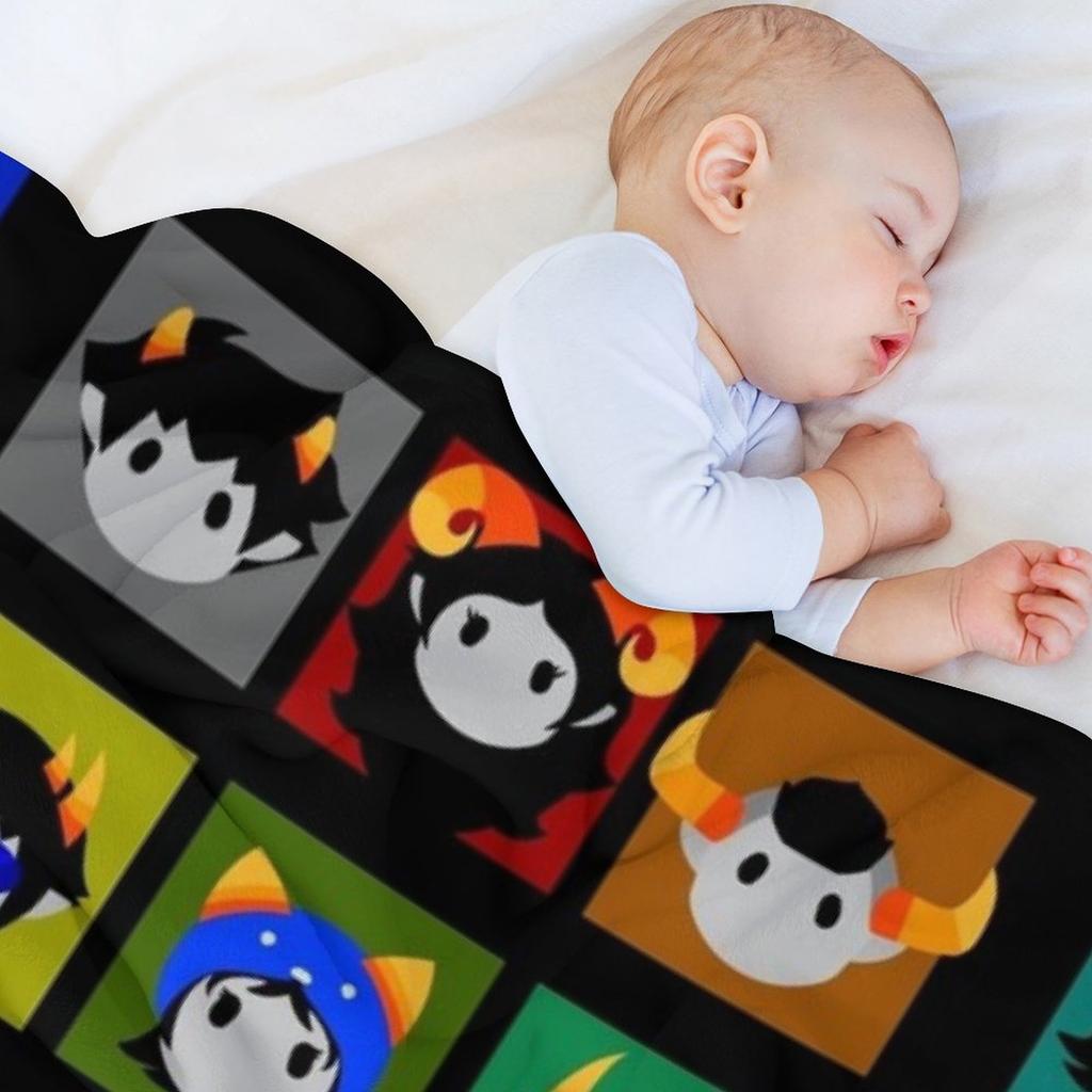 Chibi Homestuck Trolle Überwurfdecke Bett Modische Kinder Nickerchen Haarige Decken