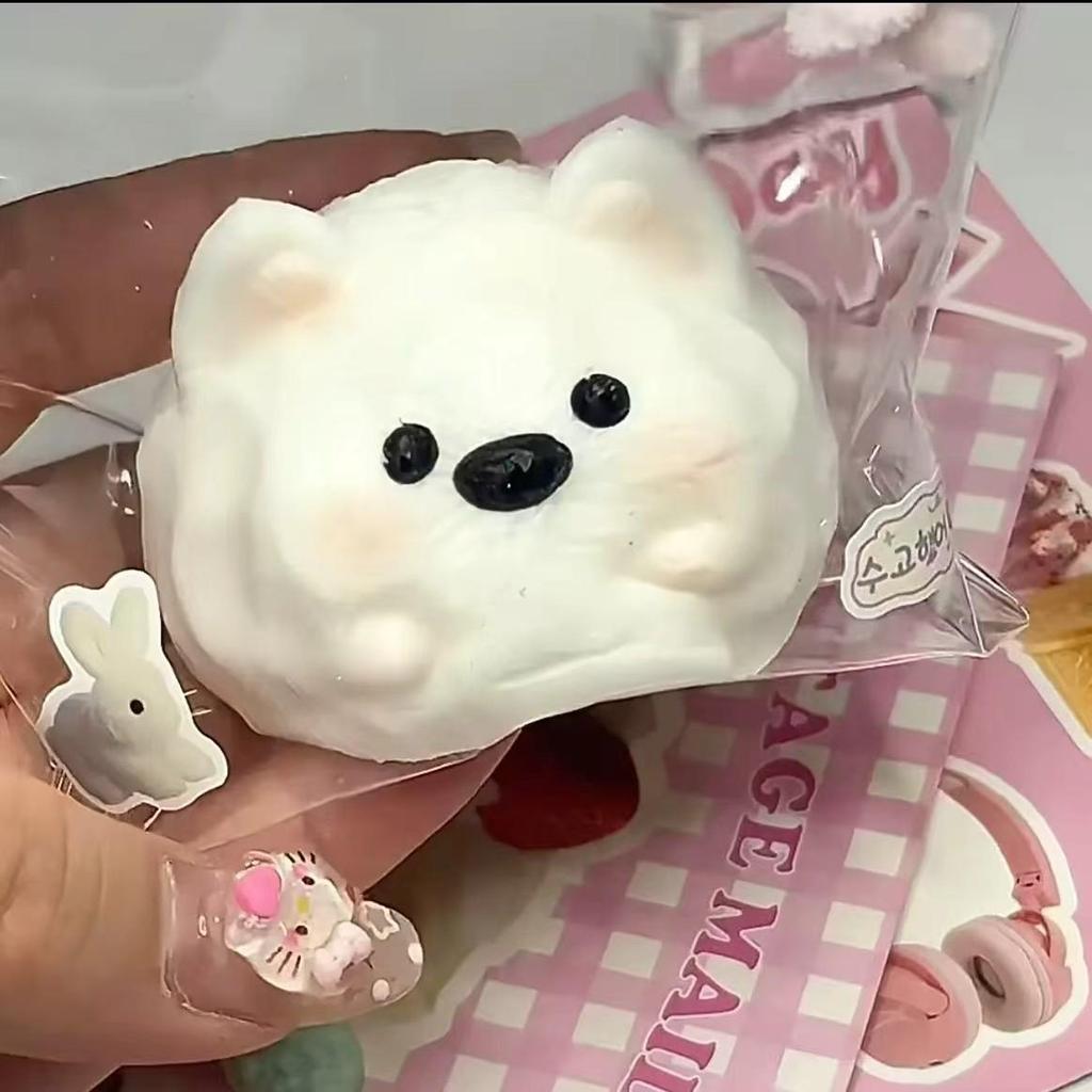 Xiaohongshu Style Salted Egg Yolk Rice Ball Simulated Food TPR Squeeze Toy