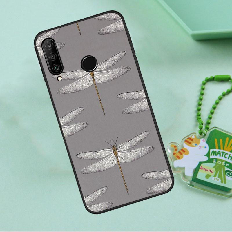 Floral Colorful Dragonfly For Huawei Nova 12i 12s 7i 8i 11i 9 10 SE Y90 Y60 Y70 Y72 Y61 Y91 P30 P40 Lite P60 Pro Case