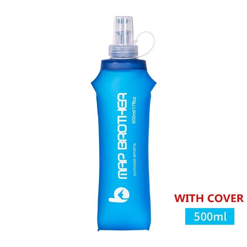 Outdoor Collapsible Soft Water Bottle 250ml 500ml for Running, Hiking, Cycling and Rock Climbing Drinking Sports